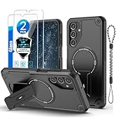 for Samsung Galaxy A16 5G case[Compatible with MagSafe][with 2 * 9H Tempered Glass Screen Protect...