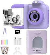 Kids Camera Instant Print(Including 5 Rolls of Printing Paper)+1 Mini Photo Album
