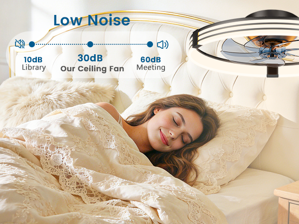 6 wind speed light with fan ceiling fan low profile led light 