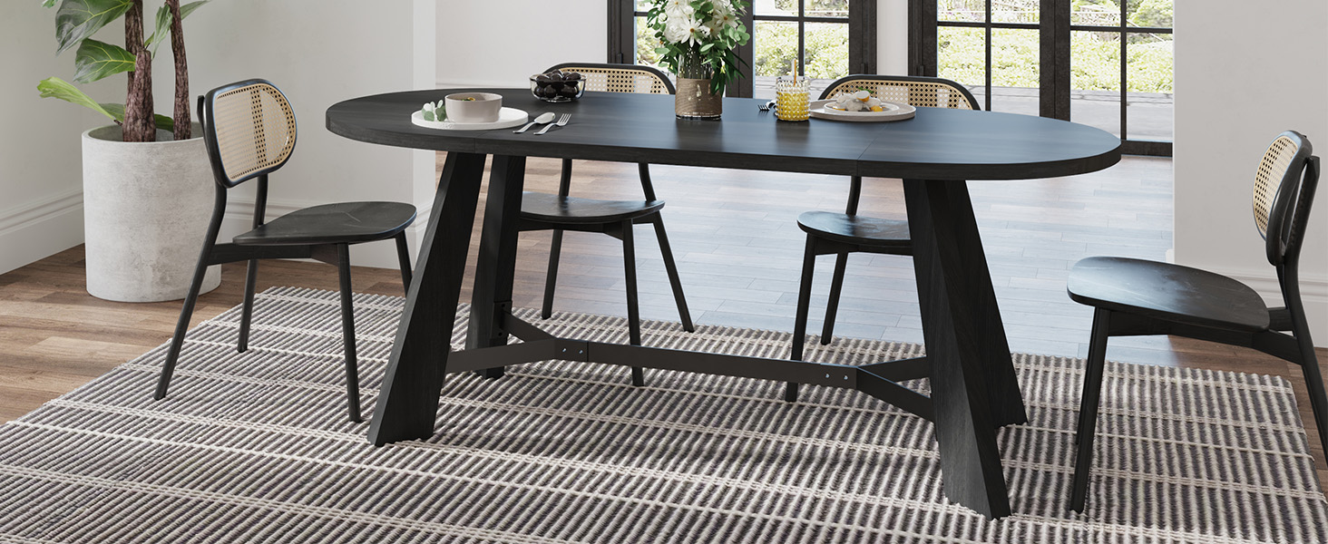 Oval Dining Table for 6-8 People
