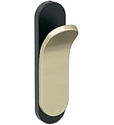 Amerock Unison Contemporary Single Prong Matte Black/Golden Champagne Decorative Wall Hook