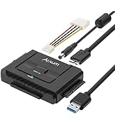 Alxum SATA IDE to USB C Hard Drive Adapter with Power,SATA Adapter External Hard Disk Reader for ...