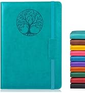 Biuwory Blank Journal Notebook for Women Men, Hardcover Leather Sketchbook 5.7"×8.3", 140 Pages U...