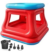 QPAU Inflatable Bounce House for Kids 3–6, Large Bounce House for 2–4 Kids, 3-in-1 Kids Trampolin...