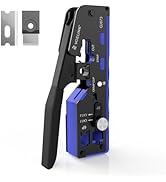 VCELINK RJ45 Crimp Tool, All-In-One Ethernet Crimper for CAT7/CAT6A/CAT6/CAT5E/CAT5, No Screwdriv...