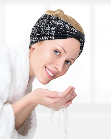 Women's wide headband knotted non-slip headband soft cashew textured headband hair accessories