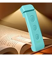 Glocusent Rechargeable Book Light, 1000 mAh Battery for 160 Hrs, 3 Amber Colors & 5 Brightness St...