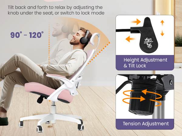 Other adjustable features such as height and tilt tension 