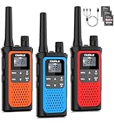 Rechargeable Walkie Talkies Long Range, 3 Pack Walkie Talkies for Adults NOAA Wether Alert, 2 Way...