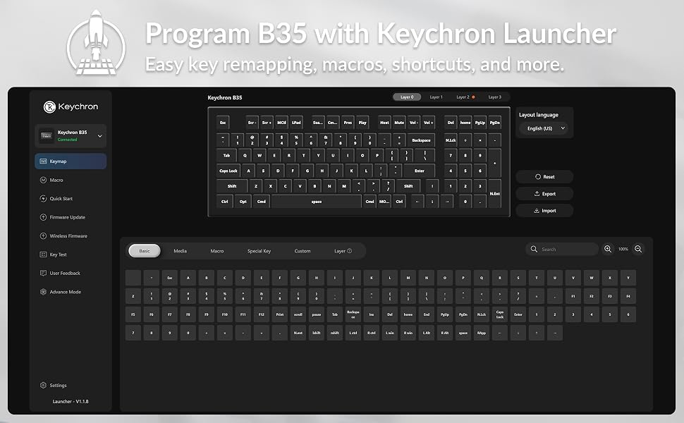 Keychron B35 Bluetooth Keyboard