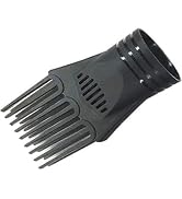 Black Universal Hair Styling Nozzle - Fashionable Blow Comb Attachment for Straightening, Detangl...