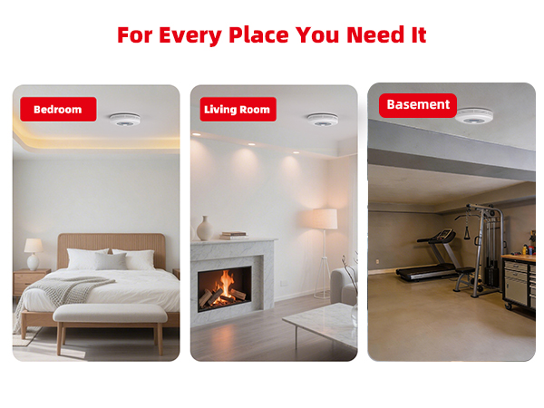 Works in bedroom, living room, garage, etc. for all - round protection.