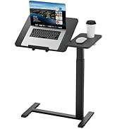 Ywin Medical Overbed Table with Wheels, Adjustable Height &amp; Tilting Top (27.6"W x 15.8"D) – Pneum...