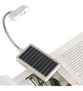 Solar Clip on Book Light,Glovion LED Reading Light USB Rechargeable and Solar Powered,2 Brightnes...