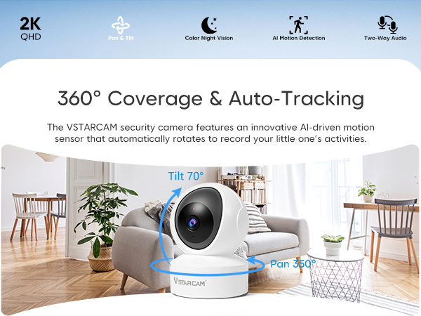 360° Coverage &amp; Auto-Tracking