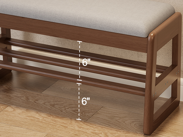 Shoe Rack Bench Upgraded 6in Height Design
