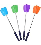 4 PCS Silicone Resin Mixer Paddles for Drill, Epoxy Mixer Attachment for Drill, Paint Mixer/Paint...