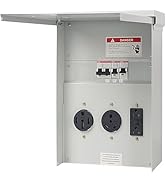 Kinchoix Temporary Power Outlet Panel with a 20 30 50 Amp Receptacle Installed, RV Power Outlet B...