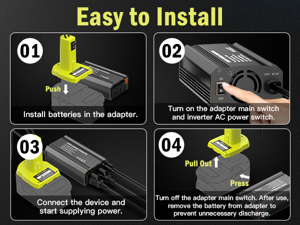 portable power battery adapter