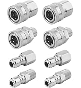 8 Pack Pressure Washer Quick Connect 3/8 Inch, Pressure Washer Fittings Stainless Steel, for Fema...