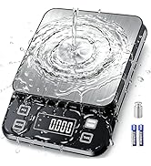 IPX7 Waterproof Food Scale | 0.01oz/0.1g Precision Kitchen Scale, 11lb/5kg | USB Rechargeable, St...