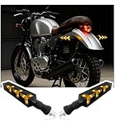 2PCS LED Motorcycle Turn Signals Flow Light Design,Y-shape Motorcycle Turn Signals LED with Amber...