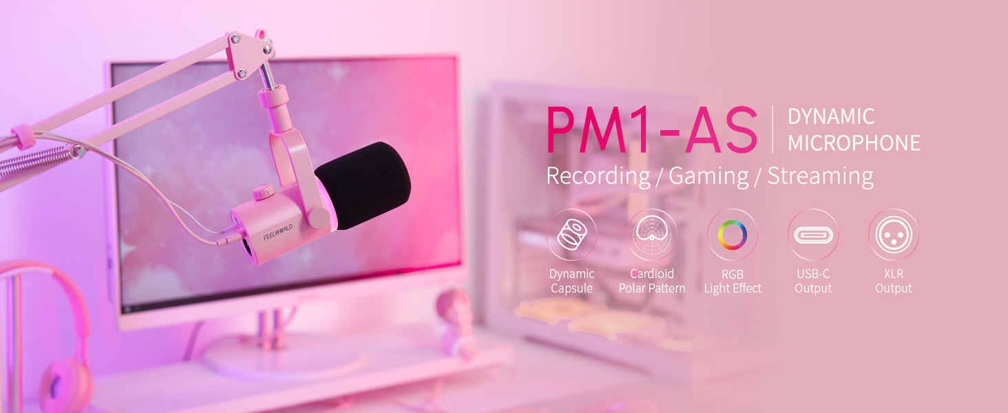 pink dynamic microphone