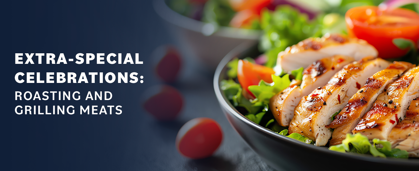 images of happy people roasting and grilling meats