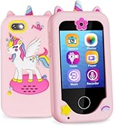 Kids Smart Phone Girls, Toy Phone for kids with Dual Camera, MP3 Music Player, Games, ABCs for K...