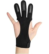 Coolrunner Archery Glove Three Finger Leather Archery Protective Gloves Archery Shooting Gloves f...