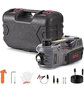 STANDTALL Electric Car Jack Quick Lifting Safe and Portable with Tire Inflator and LED Light Comp...