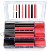 MILAPEAK 270 PCS Heat Shrink Tubing Kit - 3:1 Ratio Adhesive Lined, Marine Grade Shrink Wrap - Au...