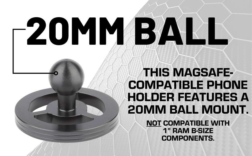 Bulletpoint Mounting Solutions MagSafe Phone Holder 20mm Ball Mount