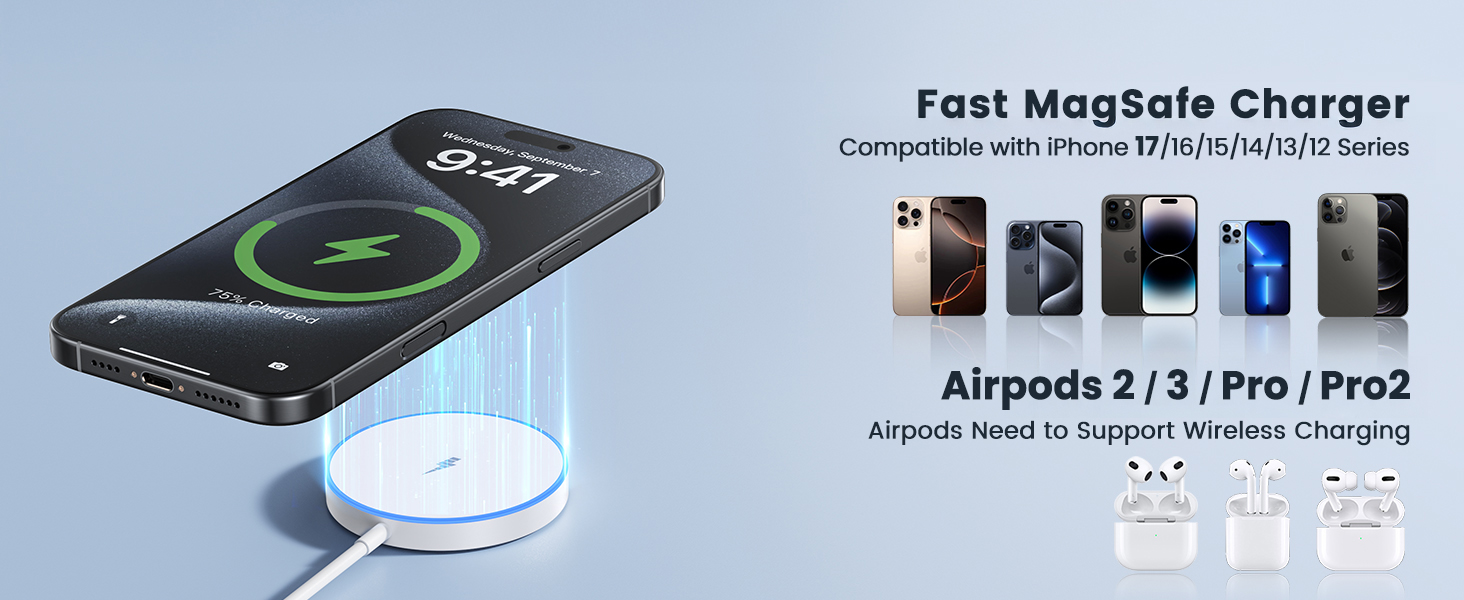 Portable MagSafe charger for iPhone