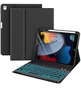 BLUTLOTUS for iPad 9th Generation Case with Keyboard 10.2 Inch - Backlit Wireless Detachable Foli...
