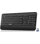 TECKNET Ergonomic Wireless Keyboard for Laptop, 2.4G USB Silent Computer Keyboard with Comfortabl...