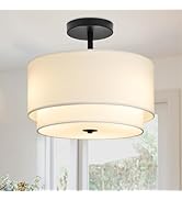 Vexagyle 3-Light Semi Flush Mount Ceiling Light Fixture,12.6inch Modern Close to Ceiling Light wi...