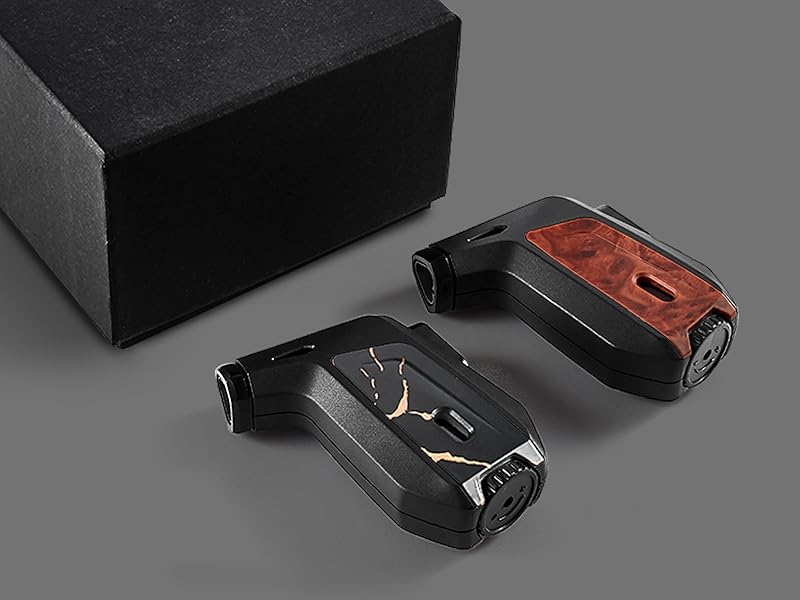 Zoocura 2 Pack Triple Jet Flame Torch Lighter with Gift box