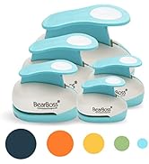 BearBoss 5 Circle Paper Punch, Handmade Scrapbook Paper Puncher, Different Size of Scrapbooking P...