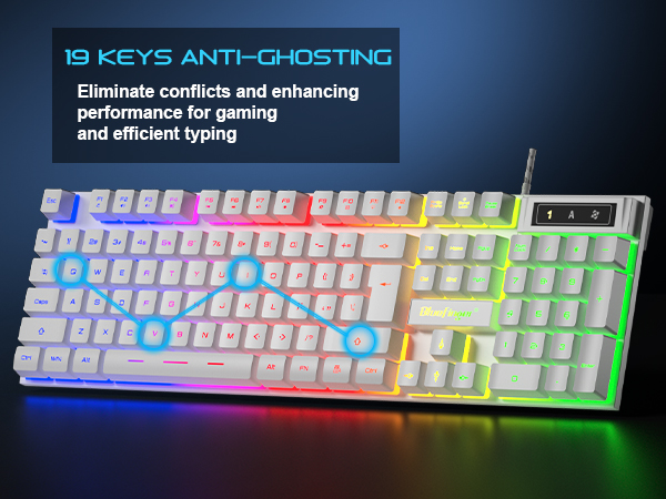 backlit keyboard and mouse gaming