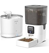 FGID Automatic Cat Feeder with Camera 6L Dog Feeders+ 2.2L Cordless Cat Water Fountian 5000mah Ba...