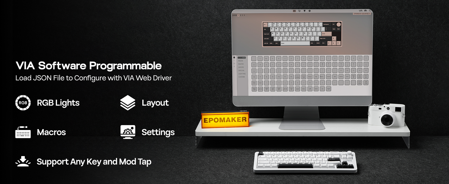 Galaxy68 Wireless Mechanical Keyboard in Aluminum with QMK/VIA Support