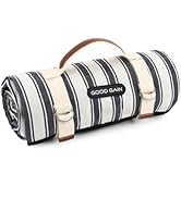 G GOOD GAIN Waterproof Picnic Blanket Portable with Carry Strap for Beach Mat or Family Outdoor C...
