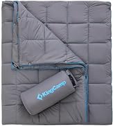 KingCamp Ultralight Camping Blanket, Packable Down Alternative Puffy Wearable Blankets Weatherpro...