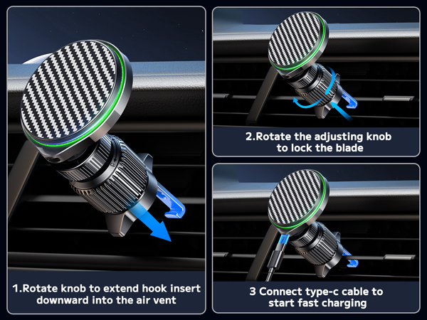 Car Phone Charger Mount Holder Stand Fast Charging
