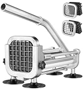 French Fry Cutter, Ruooson Professional Potato Cutter Slicer with1/2 In &amp; 3/8 In Stainless Steel ...