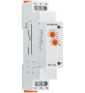Baomain Multi-Function Time Relay, 16A/AC250V, Delay ON SPDT, DIN Rail Mounting Timer Relay (1-SP...