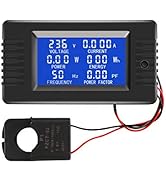 AC Current Voltage Amperage Power Energy Panel Meter LCD Digital Display Ammeter Voltmeter Multim...