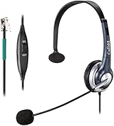 Callez Telephone Headset RJ9, with Noise Canceling Mic Mono, for ShoreTel 230 420 480 Polycom VVX...
