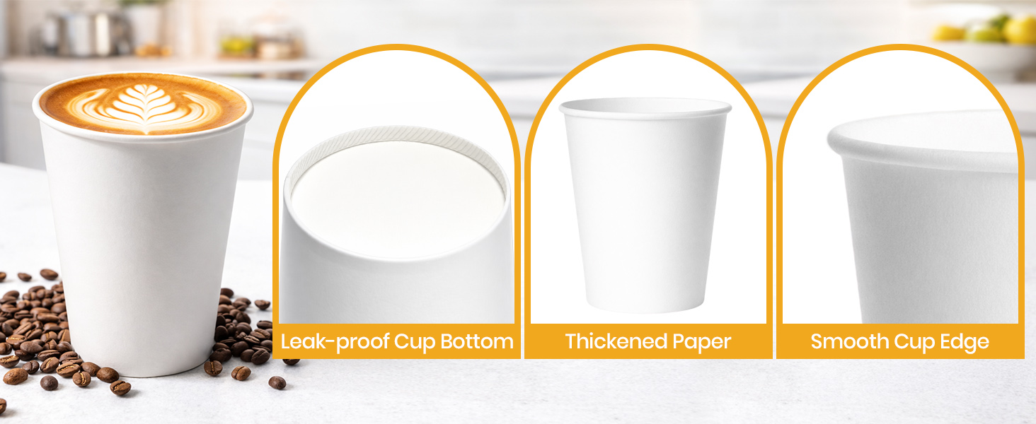 Thickened paper tea cup